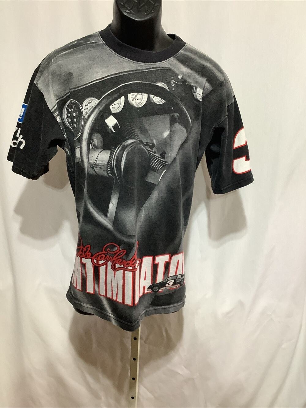 Vintage Dale Earnhardt Intimidator NASCAR Shirt AOP Chase Authentics USA Large